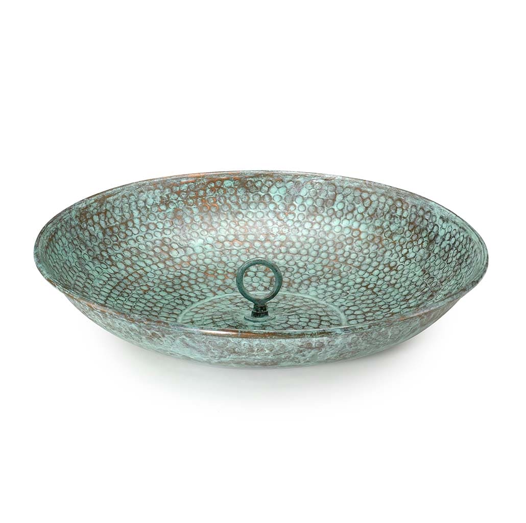 13 Cup Tulip Pure Blue Verde Copper 8.5 ft. Rain Chain