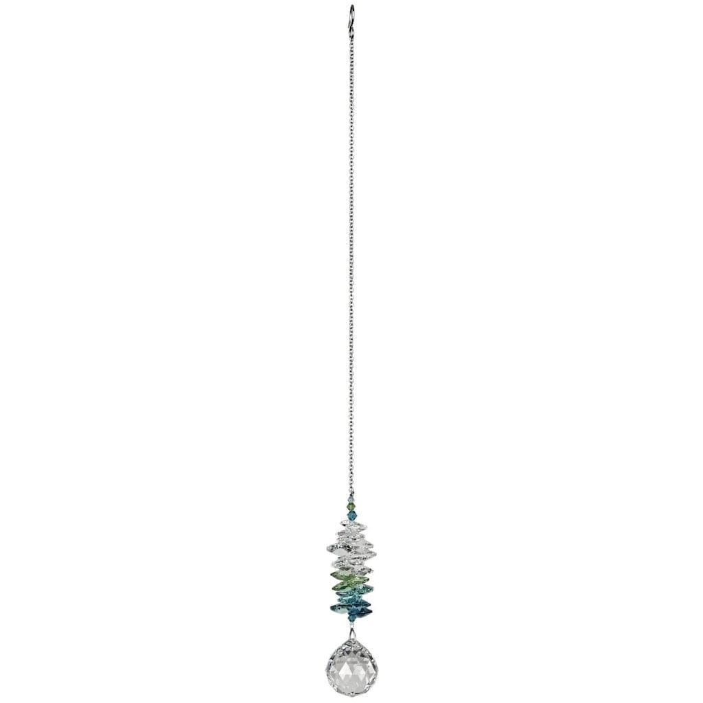 Crystal Grand Cascade Wind Chimes in Green