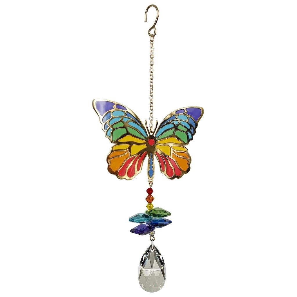 Crystal Wonders Wind Chimes with Butterfly