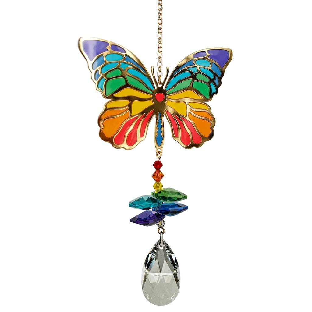 Crystal Wonders Wind Chimes with Butterfly