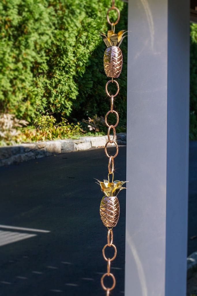 Pineapple Pure Copper 8.5 ft. Rain Chain