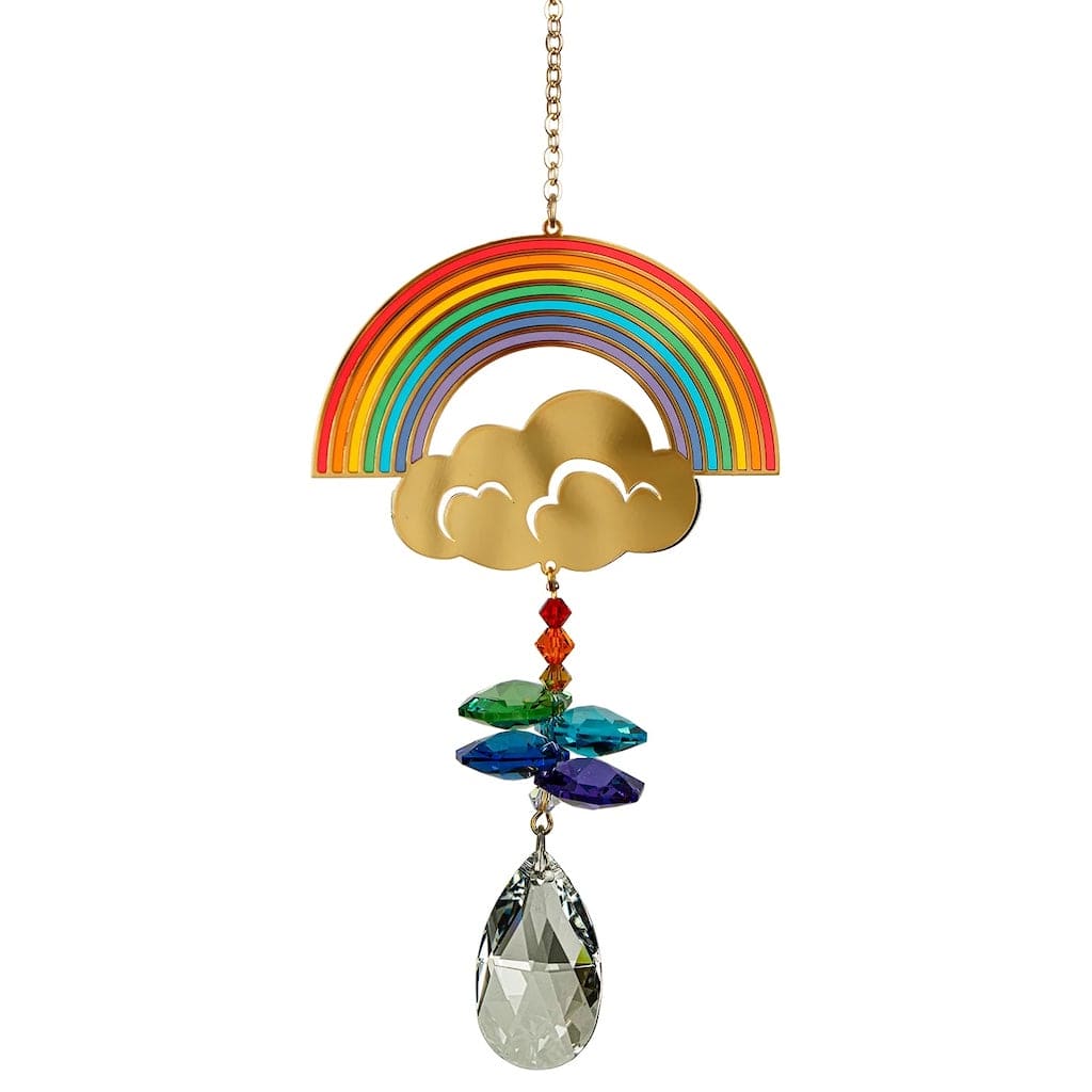 Crystal Wonders Wind Chimes with Rainbow